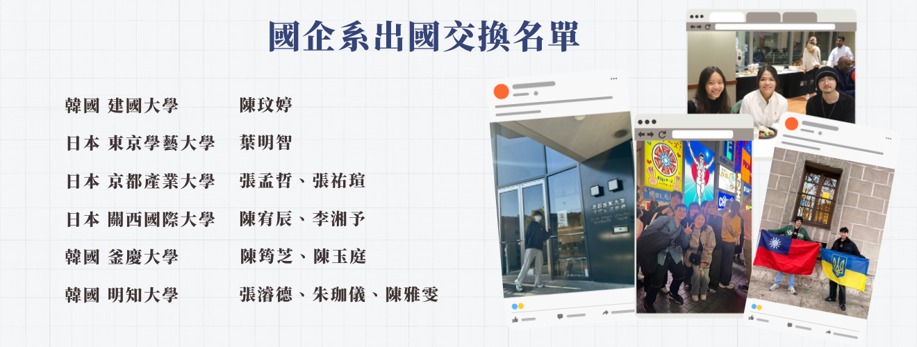 出國交換名單
